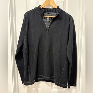 Point Zero Men's Dark gray quarter zip  ZipSweater Mens large